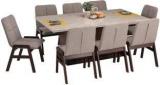 Durian Catherine White Stone 8 Seater Dining Table