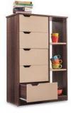 Durian Chest Of Drawers In Beige & Brown Colour