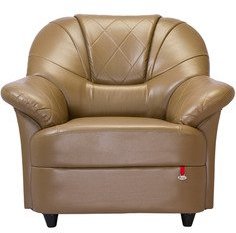 Durian Eden Symmetric Single Seater Sofa In Umber Brown Colour