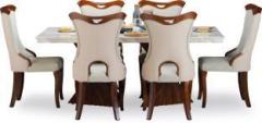 Durian ELANOR Solid Wood 6 Seater Dining Set