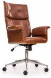 Durian Elegante High Back Executive Chair In Dark Tan Leather