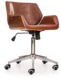 Durian Elegante Mid Back Executive Chair In Dark Tan Leather