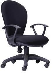 Durian Ergonomic Chair In Black Fabric Finish