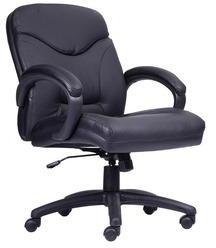 Durian Executive Chair In Black Leather Finish