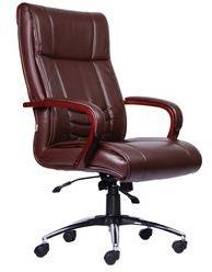 Durian Executive Chair In Brown Leather Finish