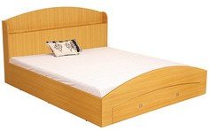 Durian Jasmine Queen Size Bed In German Oak Finish