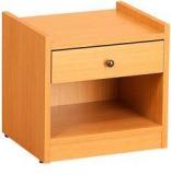 Durian Krish Bedside Table With Drawer In Teak Finish