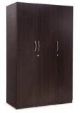 Durian Krish Three Door Wardrobe In Brown Colour