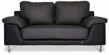 Durian Mesa Two Seater Sofa In Smoke Grey & Eerie Black Colour