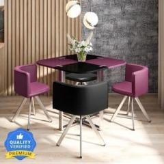 Durian Pure Neon Metal 4 Seater Dining Set