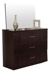 Durian Rose Chest Of Drawer With Mirror In Denver Oak Finish