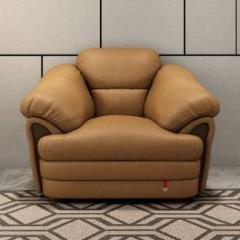 Durian Salina Brown Leatherette 1 Seater Sofa