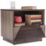 Durian Thomas Bedside Table In Grey & Brown Colour