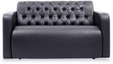 Durian Two Seater Sofa With Tufted Back & Arm Rest In Black Colour