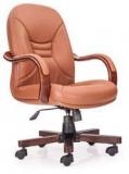 Durian Ultra Medium Back Chair In Brown Colour