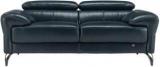 Durian WALSH Leatherette 3 + 2 Dark Blue Sofa Set