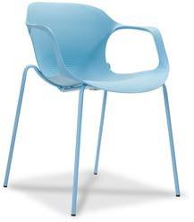 Durian Zane Stackable Chair In Blue Colour