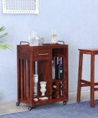 E ODORE Solid Wood Bar Trolley