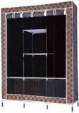 Elegantshopping Made In India 4.1 Feet Portable Triple Door Storage Polyester Collapsible Wardrobe