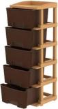 Enerex 5XL Large Brown Size Plastic Free Standing Chest of Drawers Plastic Free Standing Chest of Drawers