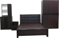 Eros Engineered Wood Bed + Side Table + Wardrobe + Dressing Table