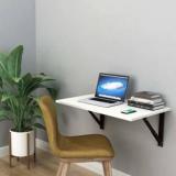 Euroqon Engineered Wood Premium Space Saving Wall Mount Table For Study / Laptop Table / Dining / Writing / Kids Table / Desk Etc For Home & Office Engineered Wood Study Table