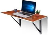 Euroqon Heavy Duty Foldable Table For Laptop // Study / Dining / Microwave /Storage /Adults / Kids Study & Multipurpose Utility Engineered Wood Study Table