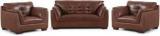 Evok Barclay Sofa Set 3 + 1 + 1 Seater in Dark Ton Leather 3 + 1 + 1 Dark Tan Sofa Set