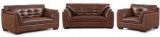 Evok Barclay Sofa Set 3 + 2 + 1 Seater in Dark Ton Leather 3 + 2 + 1 Dark Tan Sofa Set