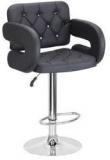 Exclusive Furniture Bar Chair With Leatherette Arm Rests In Black Colour