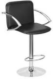 Exclusive Furniture Bar Chair with Steel Arm Rests in Black Colour