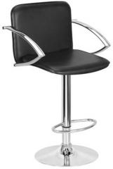 Exclusive Furniture Bar Chair with Steel Arm Rests in Black Colour