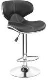 Exclusive Furniture Bar Stool With Curved Back In Black Colour