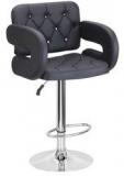 Exclusive Furniture Bar Stool With Leatherette Arm Rests In Black Colour