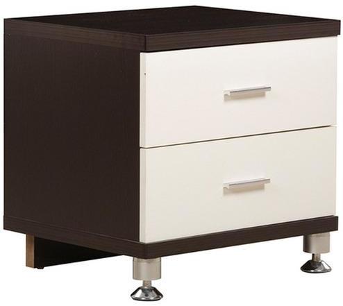 Exclusive Furniture Designer Bedside Table in White & Wenge Finish