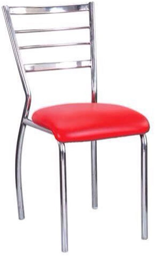 Exclusive Furniture Dining Steel Chair with Red Upholstery