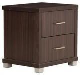 Exclusive Furniture Two Drawer Bedside Table In Wenge Finish