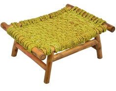 ExclusiveLane Chowki Woven Stool In Green