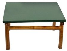 ExclusiveLane Laptop Table In Bamboo With Recycled Wood Top In Green