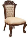 ExclusiveLane Royal Wooden Engraved Lion's Chair In Walnut Brown Finish