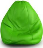 ExclusiveLane Teardrop Bean Bag Cover Without Beans In Green Colour