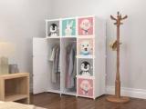 Exvito 12 Door 12 Shelf Plastic Kids Collapsible Cupboard Cloth Stand PC Collapsible Wardrobe