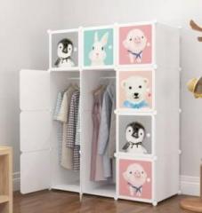 Exvito 12 Door 12 Shelf Plastic kids Collapsible Cupboard Cloth stand PC Collapsible Wardrobe