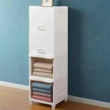 Exvito 4 Door 4 Shelves Plastic Collapsible Cupboard Cloth Stand Four Cabinet PC Collapsible Wardrobe