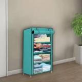 Ez Deal Ez Deal 4 Shelve Sky Blue PP Collapsible Wardrobe