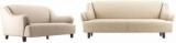 Fabhomedecor Austin Fabric 3 + 2 Cream Sofa Set