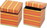 Fabriclair Foldable Eye Catching Pattern Storage Living & Bedroom Stool