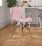 Finch Fox Eames Replica Ormond Iconic Chair in Pink Color Engineered Wood Dining Chair