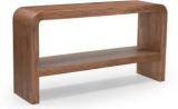 Fine Kraft Inc Iconic Aesthetic Solid Wood Lita Entryway Natural Console Table for Living Room Solid Wood Console Table