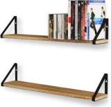 Flexiwud Wall Book Shelf For Multipurpose Use, Wall Shelves Engineered Wood Open Book Shelf